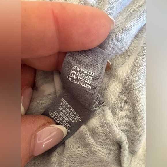 Aerie grey white stripe tank dress size large stretchy - Picture 8 of 9